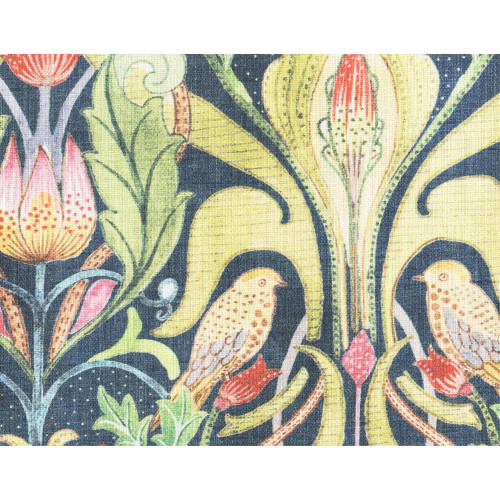 Liberty Fabrics Dark Blue William Morris Strawberry Thief Tana